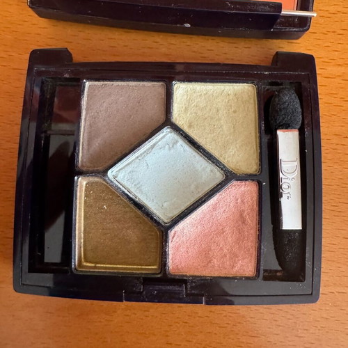 Dior five-color eyeshadow palette 390 Mystic Jade used