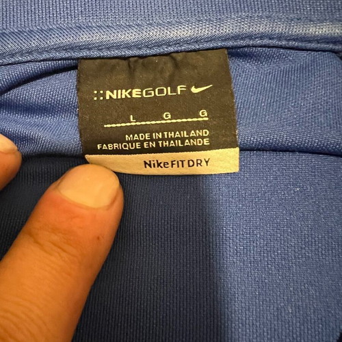 Nike Dry fit golf shirt used, size Large, blue