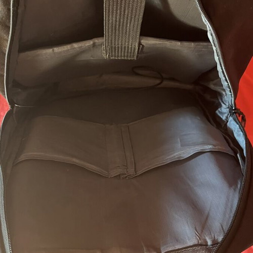 Laptop backpack with USB port and 3 compartments, black