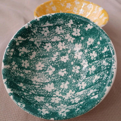 Bowls with flowers like new, set of 2 pieces