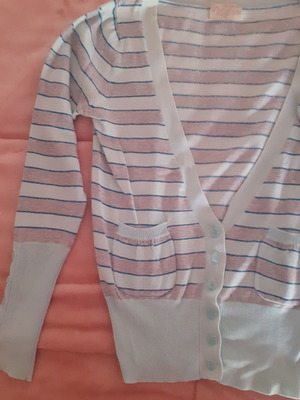 Bershka thin women's cardigan, medium size, striped spring
