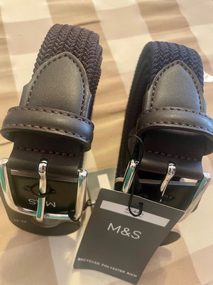 M&S 2 ζώνες αντρικές καφέ και μπλε