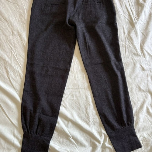 Stradivarius long black pants like new, soft fabric, elastic cuffs