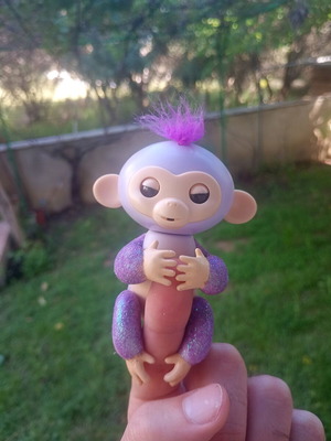 Wowwee Fingerlings Glitter Monkey Purple μεταχειρισμένο με ήχο