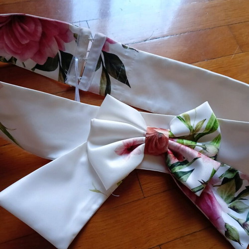 Cocktail dress Bibibo like new, white, size M/L with matching belt