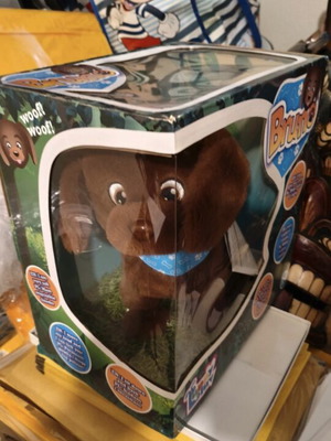 Mechanical Dog Bruno like new, in original packaging, moves and makes sounds