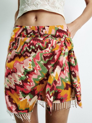 Zara mini skirt colorful, like new, size L 40 12