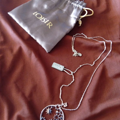Loisir pendant with chain new, steel, gray