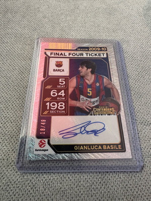 2009-2010 Panini EuroLeague Contenders Gianluca Basile Auto Card New