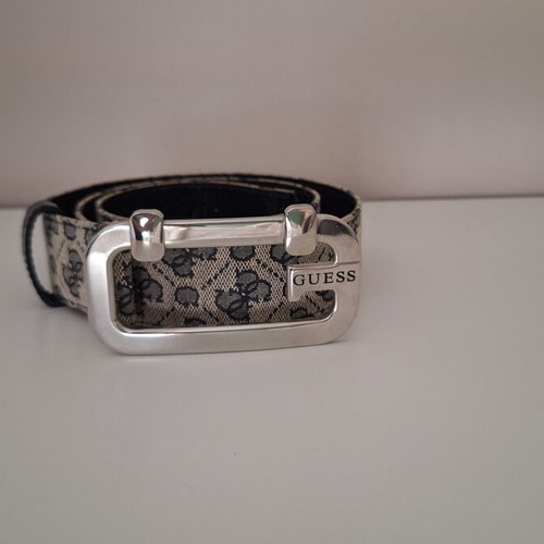 Calvin Klein black belt with metallic plaque, 90 cm