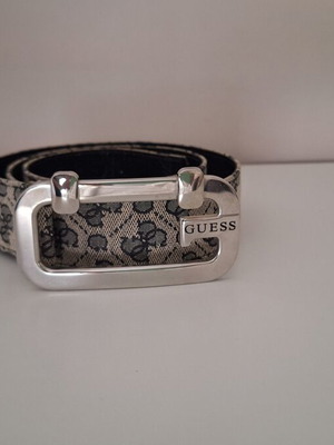Calvin Klein black belt with metallic plaque, 90 cm