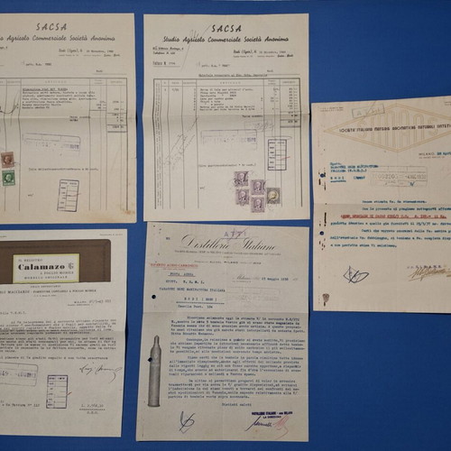 Documents from Italian Period 1938-1943 used, 5 papers to T.E.M.I.