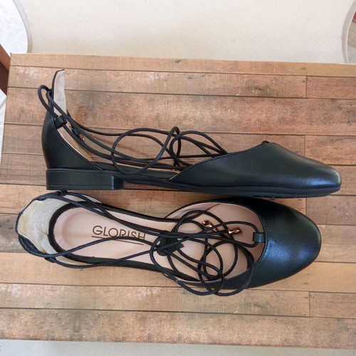 Glorish flat shoes with laces, new, size 36, black
