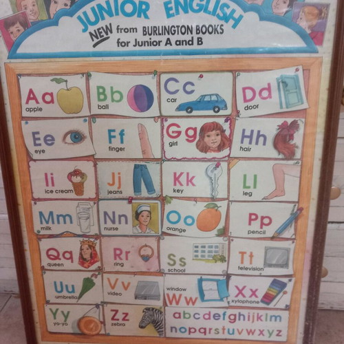 Alphabet frame used with wooden frame for English learning