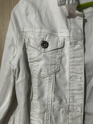 Jean jacket small used, white