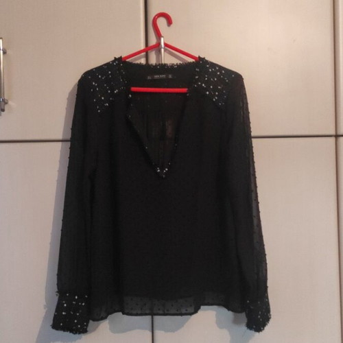 Zara women's blouse size L like new, black