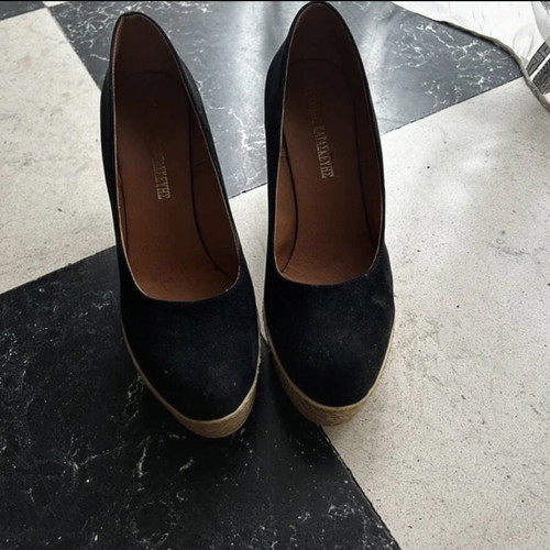 High platform shoes like new, black, size 38