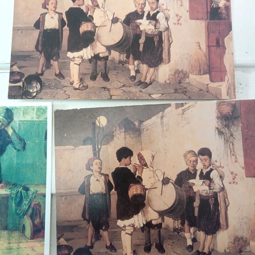 Greeting card covers used with carols theme, set of 3