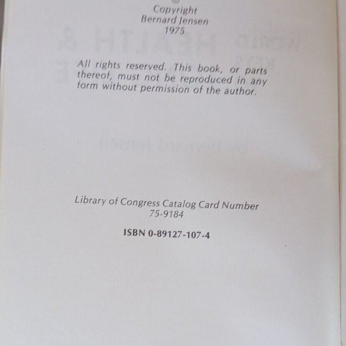 Health & Long Life book used in English