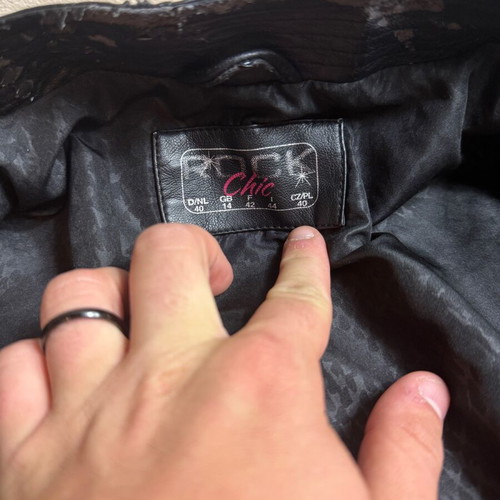 Rock Chic leather jacket used, size 40 (M/L)