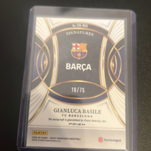 Gianluca Basile Select Euroleague Barcelona card new