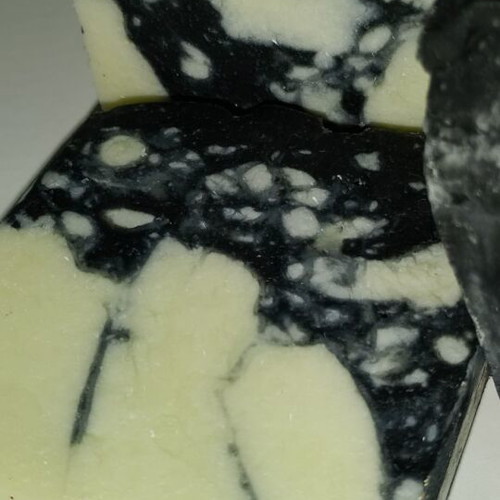 Handmade soap with activated charcoal, witch hazel, olive oil, castor oil, coconut oil & shea butter