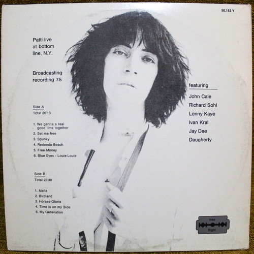 Patti Smith Live At Bottom Line LP used, German edition
