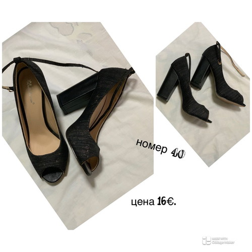 Elegant women's high-heeled shoes like new, size 39-40