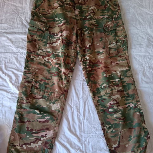 Military camouflage uniform set used, size extra large with pockets