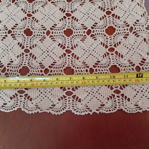 Crochet handmade set of 3 beige pieces new