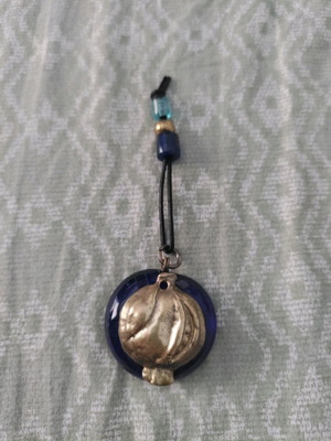Glass Gouri with Blue Glass and Bronze