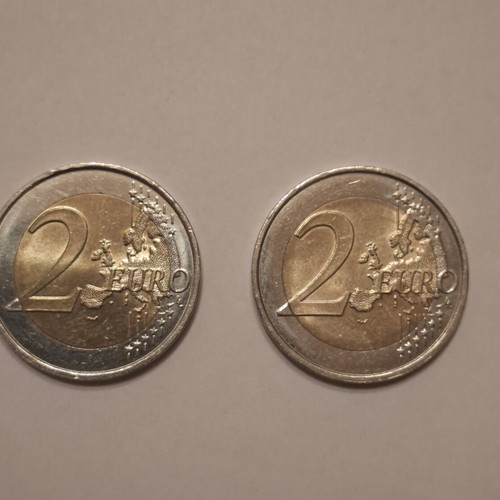 French 2 Euro Coins like new, 2020 and 2021 classic design