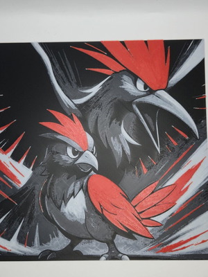 3d релефно изображение Pokemon Spearow и Fearow ново