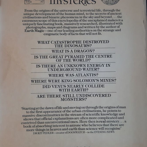 The World Atlas of Mysteries book used, English edition 1979