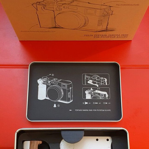Vintage Camera Cage for FujiFujifilm X100VI Travel Kit+Lens Cap+Strap