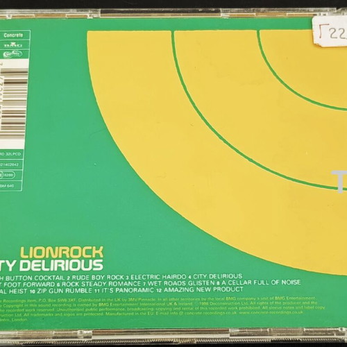 Lionrock City Delirious CD used, electronic music
