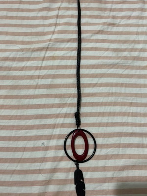 Necklace new black and red