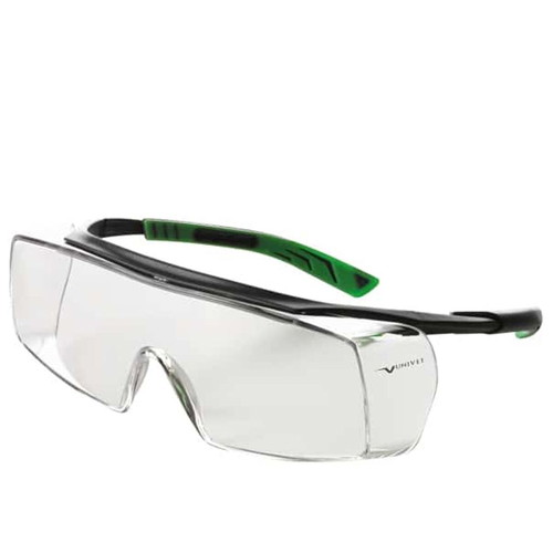 Univet 5X7 Work Safety Glasses Clear Black-Green