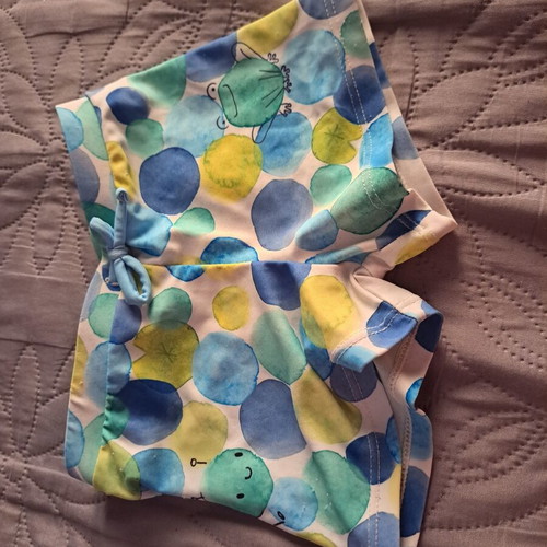 Mayoral boys' swimsuit used with colorful circle and frog pattern