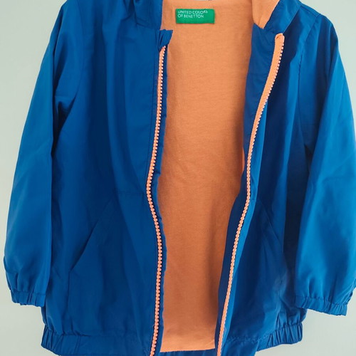 Benetton jacket for boy 2-3 years like new, blue and orange