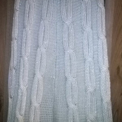 Sleeveless knitted dress like new, silver, Rodi