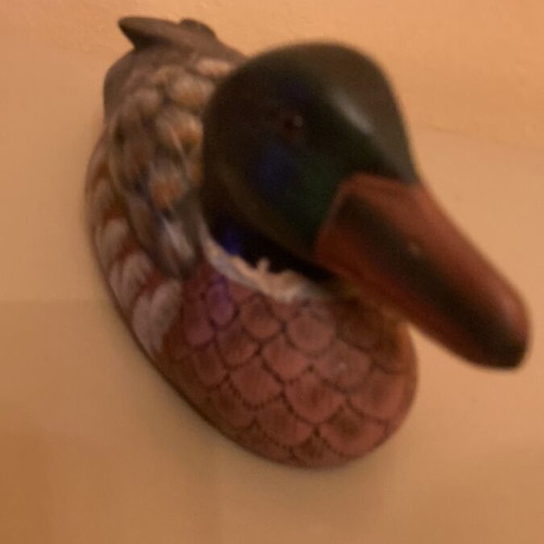 Decorative wooden ducks used, set of 4 pieces