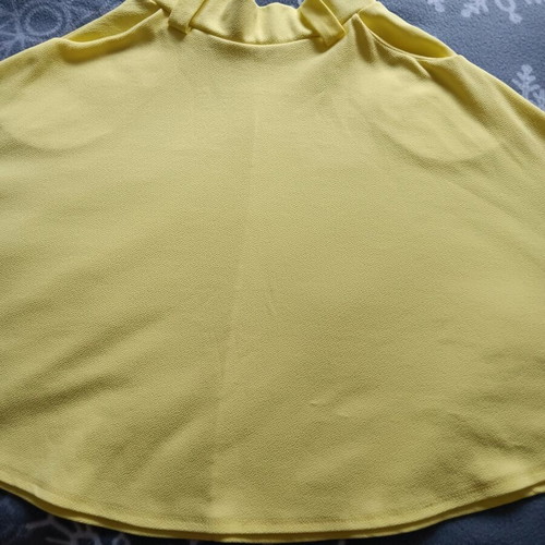 Midi skirt yellow high-waisted new, small/medium