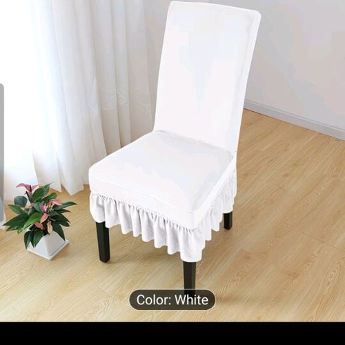 Chair covers set of 4 white elastic with soft texture