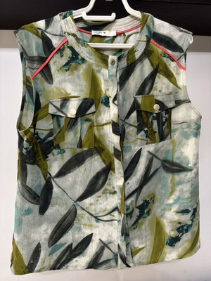 Orfeo Paris sleeveless vest shirt, like new, multicolor, size L