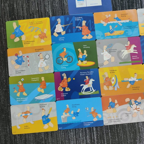 Phone cards Olympic Games Athens 2004 used, set of 24