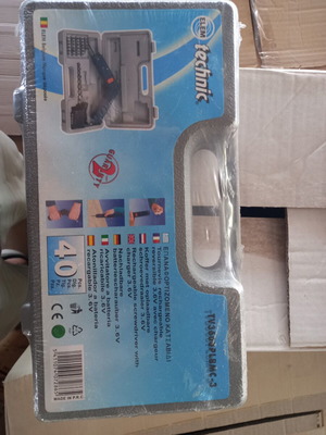Rechargeable screwdriver, new in packaging