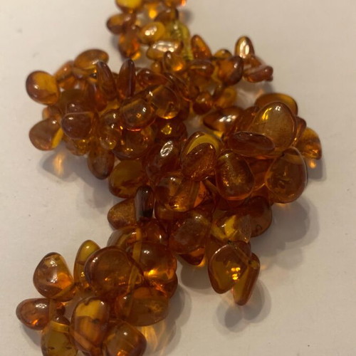 Natural Baltic amber necklace like new, cognac color