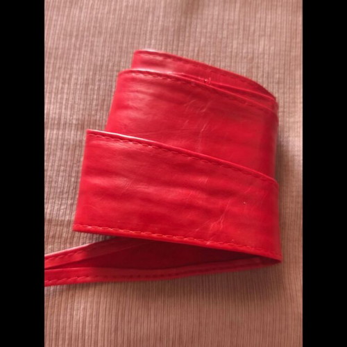 Belt with studs like new, adjustable, red