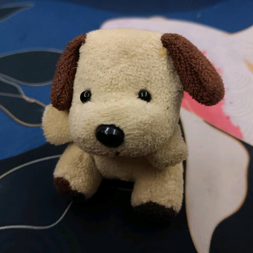 Keychains dog and pig like new, beige pack